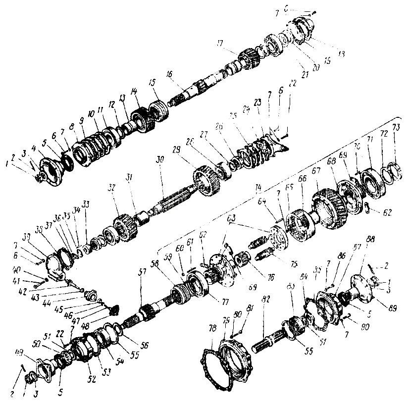 Схема раздатка урал 55571