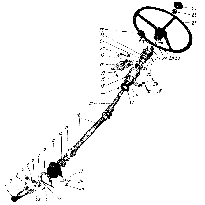 Схема рулевого механизма урал 4320